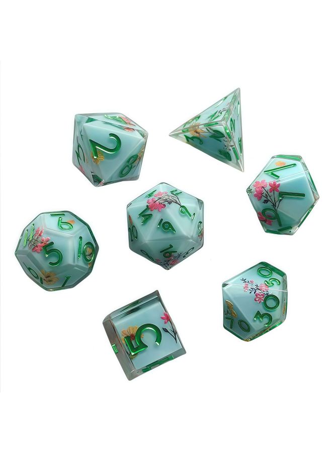 Resin Dice Dnd Transparent Dice Trpg Cthulhu Bullet Set Polyhedral Dungeons and Dragons Coc Running Group
